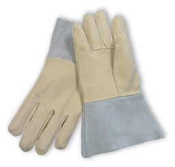 Thick leather welding gloves