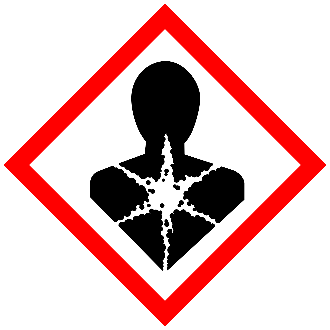 GHS Symbol for Health Hazard Outline of Person's Torso with Starburst on Chest